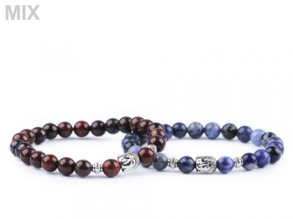 Buddha náramek minerály, pánský