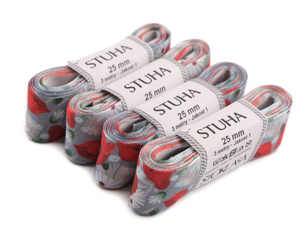 Stuha vlčí máky šíře 25 mm