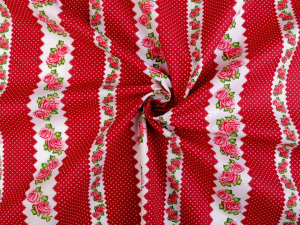 Bavlněná látka růže