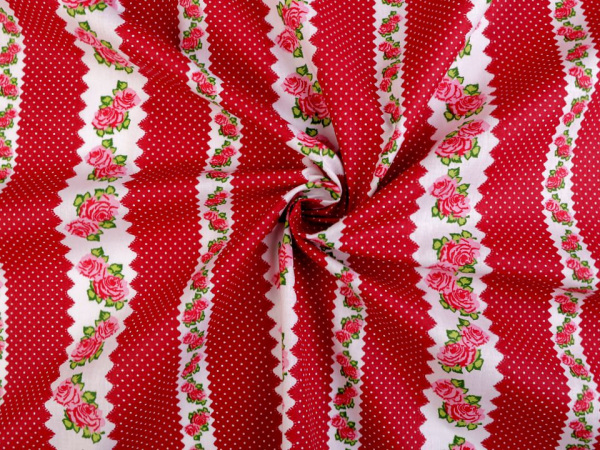 Bavlněná látka růže