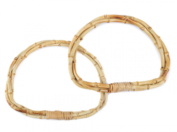 Bambusová ucha na tašky splétaná 15x19 cm