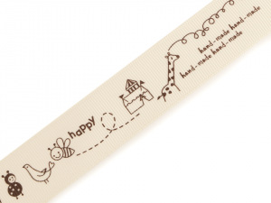 Rypsová stuha Hand made šíře 25 mm