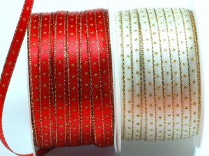 Stuha V 371 atlasová s rexorem šíře 5mm - Bílá