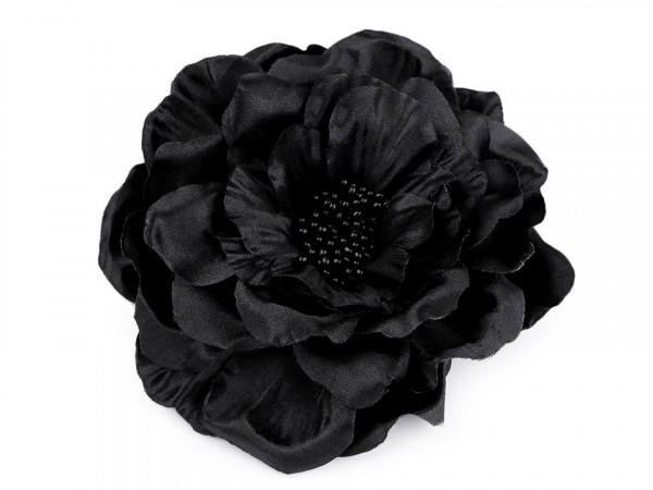 Brož / ozdoba růže s perleťovým leskem Ø13 cm