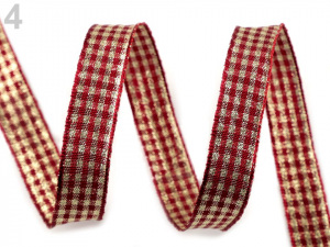 Stuha s lurexem a drátem šíře 15 mm