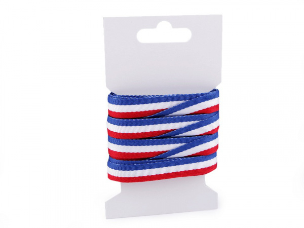 Lampas / oděvní stuha šíře 10 mm trikolora