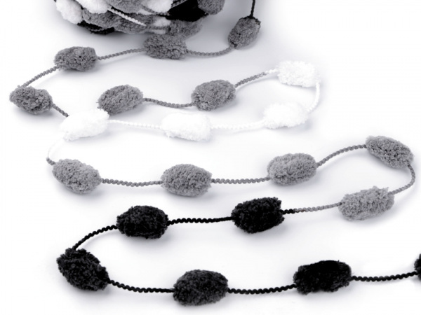 Pletací příze s bambulkami 120 g