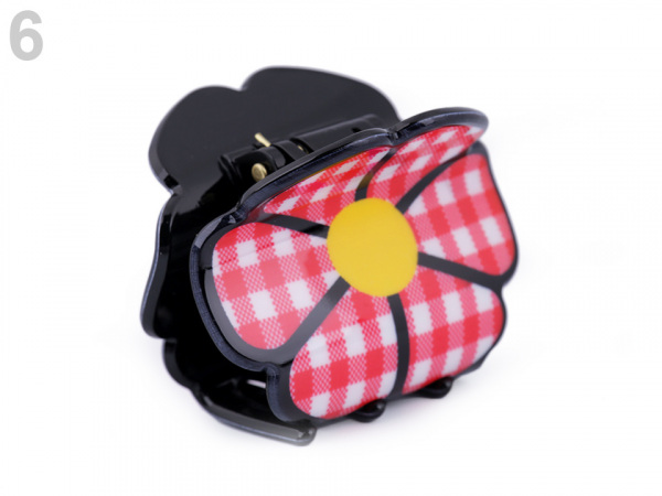 Skřipec do vlasů květ, jahoda, třešně, pusa