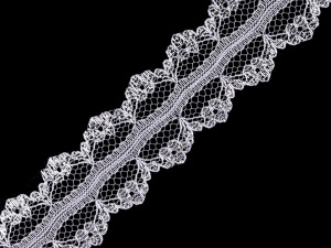 Silonová krajka / vsadka s lurexem šíře 30 mm