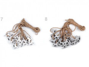 Dřevěná hvězda, anděl, houpací koník s provázkem