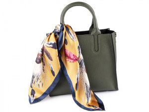 Saténový šátek pírka 60x60 cm