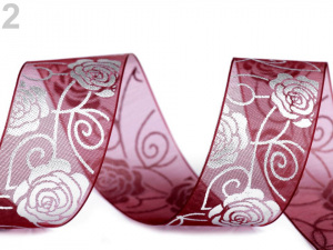 Svatební monofilová stuha růže šíře 27 mm