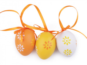 Malé velikonoční vajíčka s atlasovou stužkou