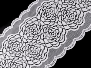 Elastická krajka / vsadka / běhoun šíře 20 cm