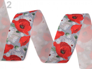 Stuha vlčí máky šíře 25 mm