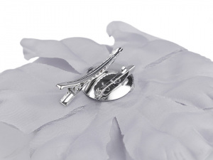 Brož / ozdoba růže s perleťovým leskem Ø13 cm