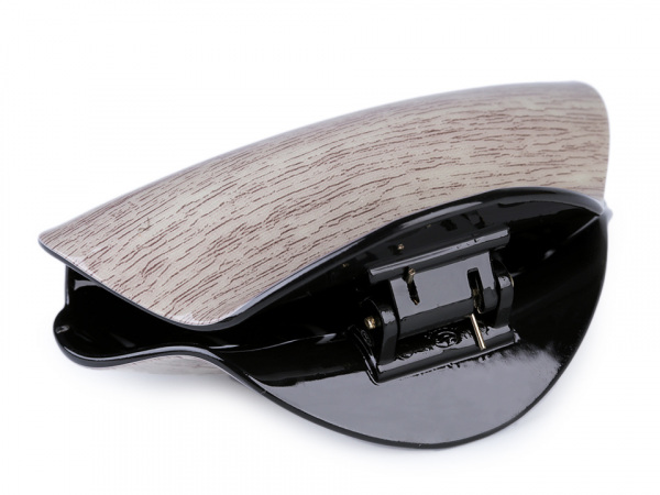 Skřipec do vlasů dekor dřevo