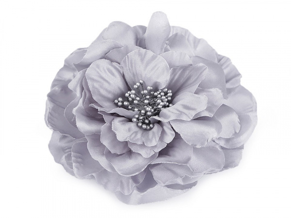 Brož / ozdoba růže s perleťovým leskem Ø13 cm