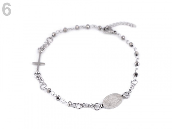 Náramek z nerezové oceli růženec