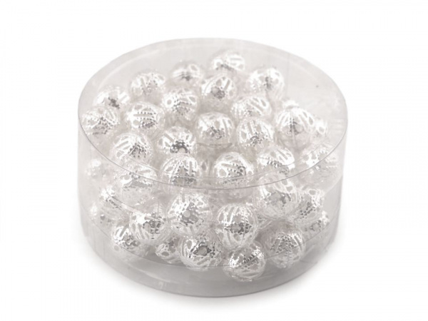 Vánoční filigránové korálky / kuličky Ø12 mm