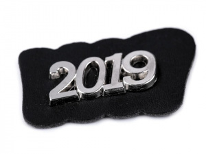 Hand made / dekorační štítek "2019"