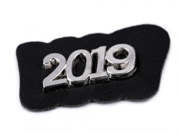 Hand made / dekorační štítek "2019"