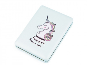 Kosmetické zrcátko jednorožec, duha, plameňák, srdce