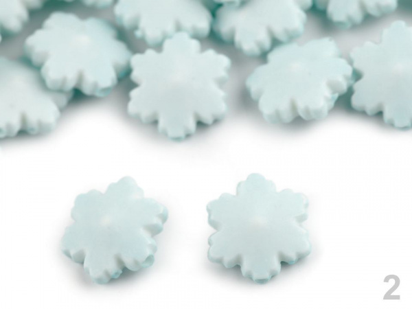 Dekorační plastová vločka / korálek Ø14 mm