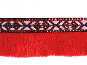 Prýmek indiánský s třásněmi šíře 35 mm