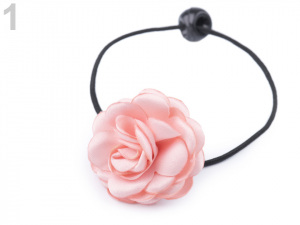 Gumička do vlasů s květem