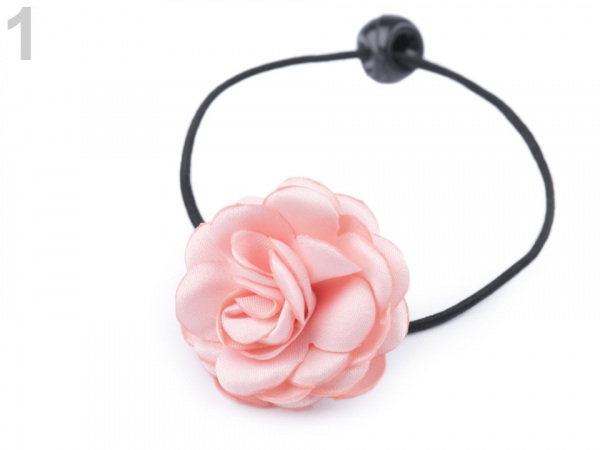 Gumička do vlasů s květem