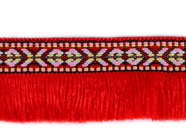 Prýmek indiánský s třásněmi šíře 35 mm