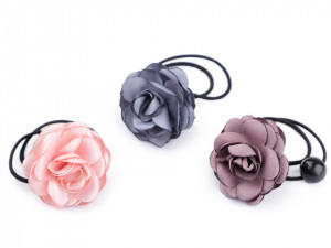 Gumička do vlasů s květem