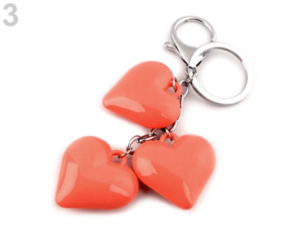 Přívěsek na kabelku / klíče srdce