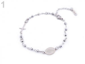 Náramek z nerezové oceli růženec