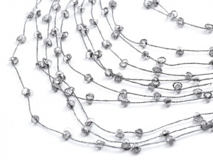 Náhrdelník z broušených korálků víceřadý