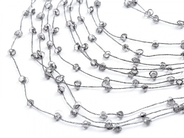 Náhrdelník z broušených korálků víceřadý