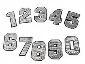 Nažehlovačka čísla s flitry