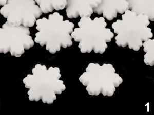 Dekorační plastová vločka / korálek Ø14 mm