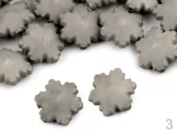 Dekorační plastová vločka / korálek Ø14 mm