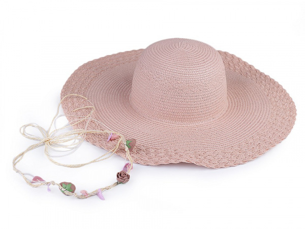 Dámský klobouk / slamák k dozdobení