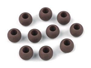 Plastové korálky matné s velkým průvlekem 10x12 mm
