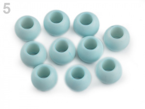 Plastové korálky s velkým průvlekem 11x14 mm