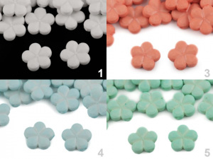 Dekorační plastový květ / korálek Ø14 mm