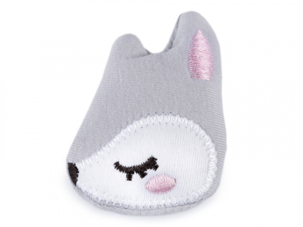 Textilní aplikace / nášivka s pískátkem kočka, hvězda, srnka