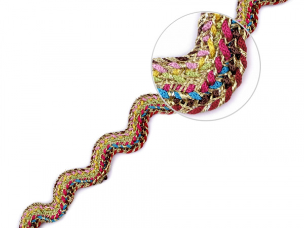 Prýmek / hadovka s lurexem šíře 13 mm