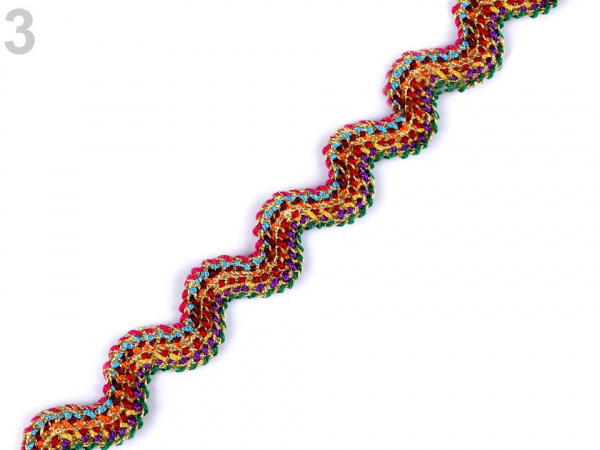 Prýmek / hadovka s lurexem šíře 13 mm