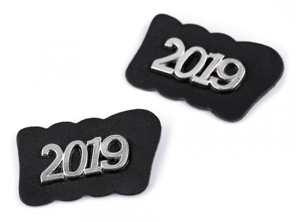 Hand made / dekorační štítek "2019"