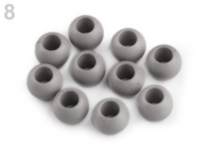 Plastové korálky s velkým průvlekem 11x14 mm