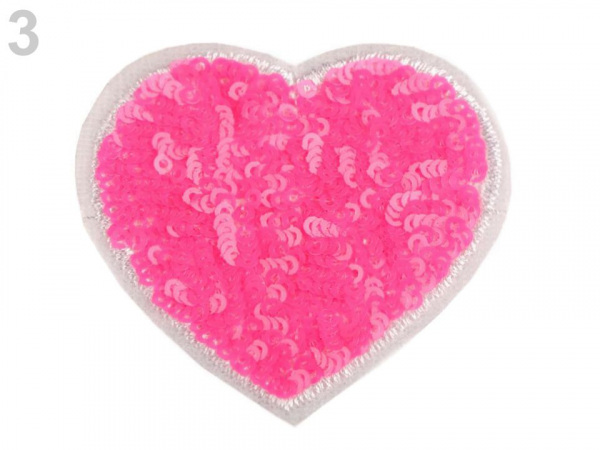 Nažehlovačka srdce s flitry